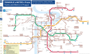 Mappa della metropolitana di Praga